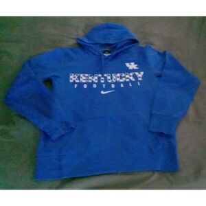 Kentucky Wildcats Hoodie Mens Small Blue Nike Therma Fit Pullover NCAA